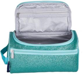 img 2 attached to 💼 Wildkin Toiletry Bag – Multifunctional, Spacious & Ideal Sized for Overnight Travel – BPA-Free (Blue Glitter)