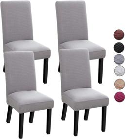 img 4 attached to 🪑 Elastic Dining Chair Covers: Washable and Kitchen-friendly Solutions