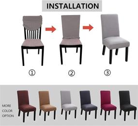 img 1 attached to 🪑 Elastic Dining Chair Covers: Washable and Kitchen-friendly Solutions