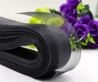 👗 1 inch black polyester horsehair braid - 25 yards, ideal for sewing wedding dresses, dance gowns, and dress accessories. stiff horsehair braid with polyester boning for enhanced support and style logo