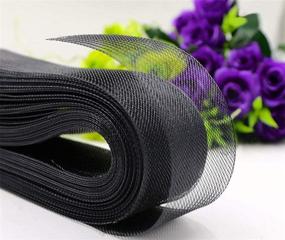 img 4 attached to 👗 1 Inch Black Polyester Horsehair Braid - 25 Yards, Ideal for Sewing Wedding Dresses, Dance Gowns, and Dress Accessories. Stiff Horsehair Braid with Polyester Boning for Enhanced Support and Style