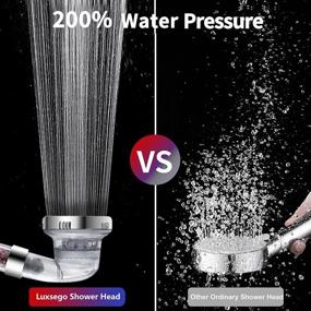 img 2 attached to 🚿 Luxsego High Pressure Filtered Shower Head: Water Saving, Softens Hard Water for an ultimate Shower Experience; Ideal for RVs, Ecowater SPA Shower Spray, Beneficial for Dry Hair and Skin