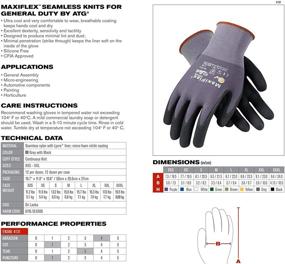 img 2 attached to 🧤 MaxiFlex ATG 34-874 Gloves: 3 Pairs Set with Nitrile Micro-Foam Grip - Superior Abrasion Resistance and Exceptional Grip