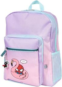 img 3 attached to 🎒 Yoobi x Marvel Spider-Man Backpack & Lunch Bag Set with Flamingo Float & Unicorn Designs – Insulated School Backpack Set for Girls & Boys