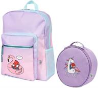 🎒 yoobi x marvel spider-man backpack & lunch bag set with flamingo float & unicorn designs – insulated school backpack set for girls & boys logo