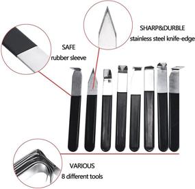 img 3 attached to 🎨 YaeTek 8-Piece Stainless Steel Pottery Tools Set - Carving, Shaping Knives for Clay Sculpture - Craft Trimming, Modeling, and Sculpting Hand Tools for Artists and Ceramic Artisans