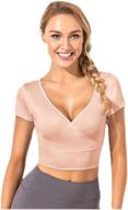 👚 bontierie women's crop tops: stylish tummy cross sport shirts for yoga, fitness, and running logo