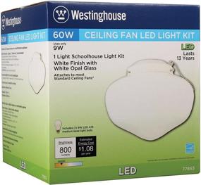 img 3 attached to 💡 Westinghouse Lighting 77853 1-Light School Kit with Frosted White Schoolhouse Ceiling Fan