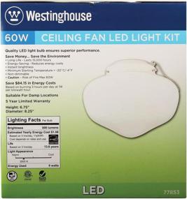 img 1 attached to 💡 Westinghouse Lighting 77853 1-Light School Kit with Frosted White Schoolhouse Ceiling Fan