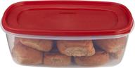 rubbermaid easy find lids food storage container - 2.5 gallon size, racer red - convenient and secure storage solution logo