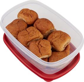 img 1 attached to Rubbermaid Easy Find Lids Food Storage Container - 2.5 Gallon Size, Racer Red - Convenient and Secure Storage Solution