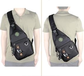 img 3 attached to 🎒 Vanlison All-In-One Multi-Functional Outdoor Backpack: Shoulder Crossbody Backpacks for Exploring Adventures!