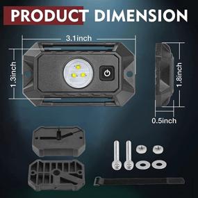 img 3 attached to 🚙 Enhance Your Off-Roading Experience with OFFROADTOWN UTV Interior Light: Universal LED Dome Light with Switch for RZR, 4x4, Can-Am, Polaris Ranger, and Truck