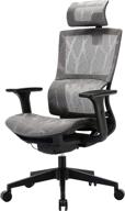 🪑 xuer ergonomic office chair - grey mesh desk chair with lumbar support, adjustable 3d armrest, high back computer chair, gaming chair, home office mesh chair logo