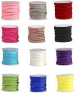 bingcute 12 rolls of assorted 3mm faux leather suede beading cords in various colors logo