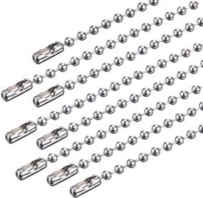 img 1 attached to 🔗 16-Feet Beaded Roller Chain Pull Chain Extension - 4.5mm Diameter with 20 Matching Connectors