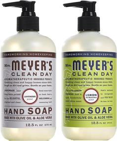 img 4 attached to 🍋 Lavender & Lemon Verbena Liquid Hand Soap by Mrs. Meyers, 12.5 ounces each