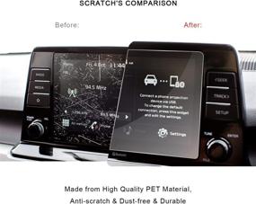 img 1 attached to 2-Pack Пленка PET из пластика для сенсорного экрана автомобиля Kia Seltos 2021 года с навигацией и информационной системой - высокая четкость, 8 дюймов