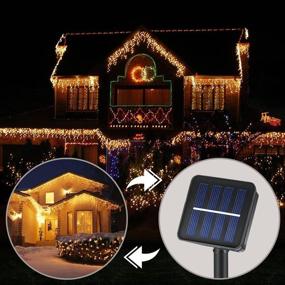 img 1 attached to 🌞 Solar Powered 100 LEDs 33ft String Light Bundle Set with 10 Flameless Battery Powered LED Candles - Starry String Lights Copper Wire Lights for Ambiance Lighting in Gardens, Christmas Party, and more