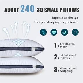 img 3 attached to 🛌 Luxurious 2-Pack Gel Pillows for Optimal Comfort: Queen Size Bed Pillows for Side and Back Sleepers - A Perfect Addition to Your Sleeping Experience!