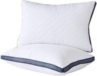 🛌 роскошные гелевые подушки в упаковке по 2 штуки для максимального комфорта: подушки для кровати размера "queen" для тех, кто спит на спине и боком - отличное дополнение к вашему сну! логотип