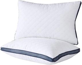 img 4 attached to 🛌 Luxurious 2-Pack Gel Pillows for Optimal Comfort: Queen Size Bed Pillows for Side and Back Sleepers - A Perfect Addition to Your Sleeping Experience!