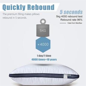 img 1 attached to 🛌 Luxurious 2-Pack Gel Pillows for Optimal Comfort: Queen Size Bed Pillows for Side and Back Sleepers - A Perfect Addition to Your Sleeping Experience!
