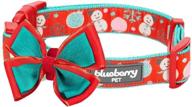 🎄 christmas festival dog collars by blueberry pet: 10+ stylish designs with slide accessories logo