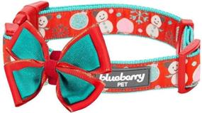 img 4 attached to 🎄 Christmas Festival Dog Collars by Blueberry Pet: 10+ Stylish Designs with Slide Accessories