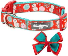 img 1 attached to 🎄 Christmas Festival Dog Collars by Blueberry Pet: 10+ Stylish Designs with Slide Accessories