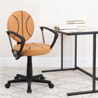 swivel task office chair with arms: flash furniture basketball-inspired design for added fun логотип