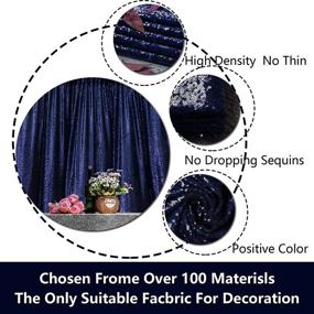 img 2 attached to Navy Blue Sequin Backdrop Curtains - 2FTx8FT, 2 Panels Sparkly Background Drapes for Party, Birthday, Wedding Decor - by HMQIANG