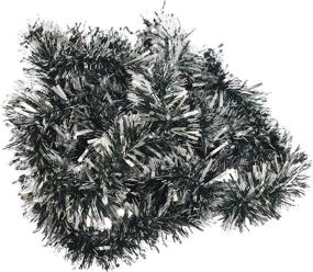 img 1 attached to 🎄 Dazzling 20 Foot Tinsel Garland for Festive Christmas Decorations - Non-Lit for Indoor/Outdoor Use - Premium Quality Artificial Greenery for Home, Garden, or Wedding Parties (Silver)