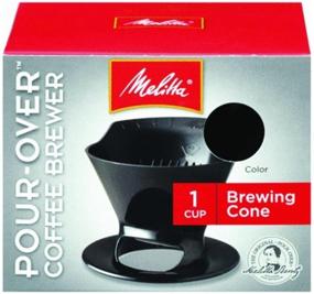 img 1 attached to 🔍 Эффективный нательный кофейник Melitta Pour Over & Набор фильтров #2 Natural Brown, Черный