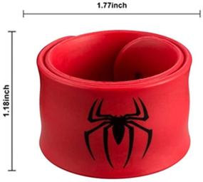 img 1 attached to 🕷️ Satin Superhero Capes Costumes with Spider Man Bracelet: The Ultimate Combination