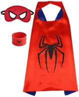 🕷️ satin superhero capes costumes with spider man bracelet: the ultimate combination logo