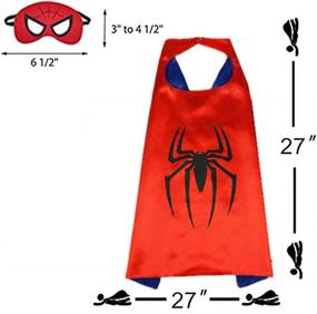 img 3 attached to 🕷️ Satin Superhero Capes Costumes with Spider Man Bracelet: The Ultimate Combination