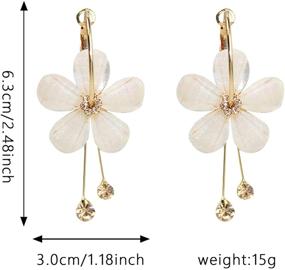 img 1 attached to YUNXI Acrylic Petal Zircon Tassels Flower Earring: Radiant Sunflower Drop Design