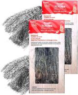 shimmering flomousa tinsel icicles - 4000 silver strands - christmas tree decoration - flameproof, lead-free logo