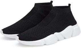 img 4 attached to 👟 Voxge Sock Sneakers: Lightweight, Breathable Athletic Running Shoes – Ideal for Men and Women, Fashionable Tennis Sport Walking Shoes