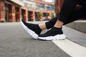 img 3 attached to 👟 Voxge Sock Sneakers: Lightweight, Breathable Athletic Running Shoes – Ideal for Men and Women, Fashionable Tennis Sport Walking Shoes