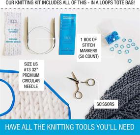 img 1 attached to 🧶 Ultimate Knitting Starter Kit: All-in-One for Novices - 4 Project Essentials + Patterns with Video Tutorials | Loops Luxe Chunky Royal Alpaca Yarn and Learn to Knit Set