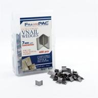 🖼️ 400 pack of ultra strong 7mm (1/4 inch) v-nails for hardwood picture frames - loose vnail wedges for joining picture frame corners logo
