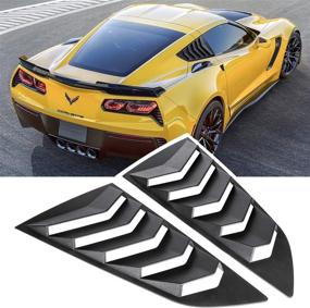 img 4 attached to GT Lambo Style Custom Fit E-Cowlboy Side Window Louver Windshield Sunshade Cover for 2014-2019 C7 Corvette Stingray, Grand Sport, Z51, Z06, ZR1 - All Weather ABS, Matte Black