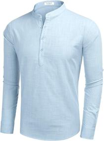 img 3 attached to Tinkwell Sleeve Henley Casual Shirts: Stylish Men's Clothing for Every Occasion