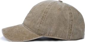 img 3 attached to 🧢 Unisex Vintage Washed Distressed Twill Cotton Baseball Cap – Adjustable Dad Hat by HH HOFNEN