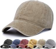 🧢 unisex vintage washed distressed twill cotton baseball cap – adjustable dad hat by hh hofnen логотип