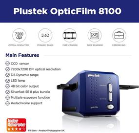 img 3 attached to Plustek OpticFilm 8100-35 мм негативный пленочный/слайд-сканер с разрешением 7200 DPI и 48-битным выводом: пакет Silverfast SE Plus 8.8, поддерживает Mac и Windows.