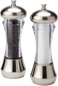 img 4 attached to Olde Thompson Sienna Salt 🧂 and Pepper Mill, 7-inch, Silver and Clear