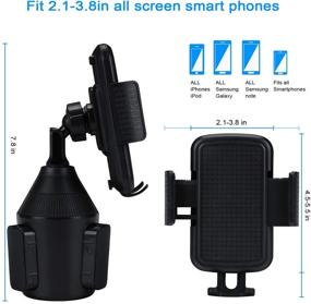 img 2 attached to 📱 Ihens5 Car Phone Mount: Universal Adjustable Cup Phone Holder for iPhone/Samsung